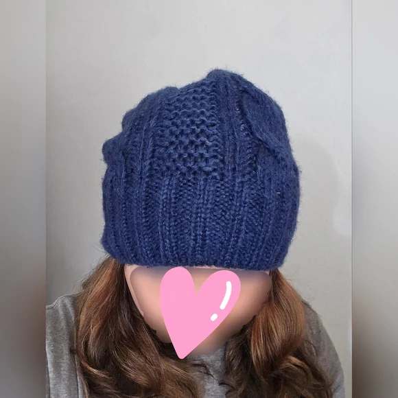 Cozy Blue Knit Beanie - Picture 7 of 9